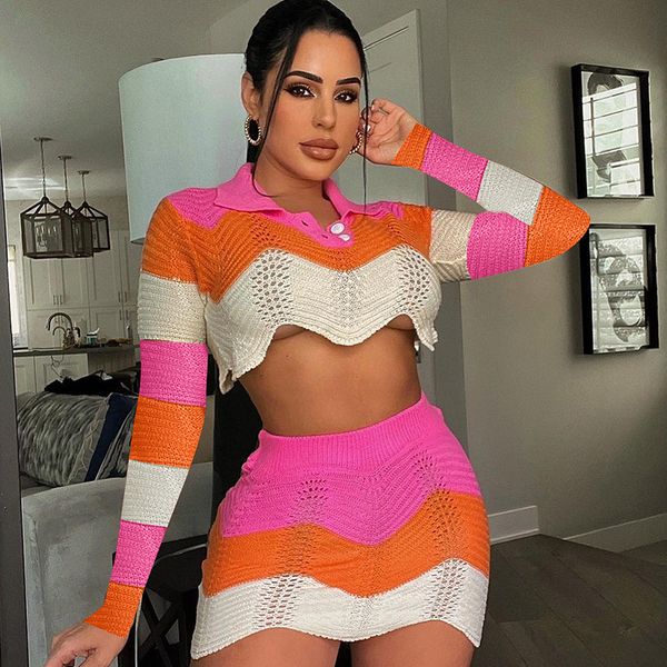 

women's t-shirt elegant party women's clothing fashion polo collar y2k multicolor long-sleeved shirt slim knitting sweater t-shir, White