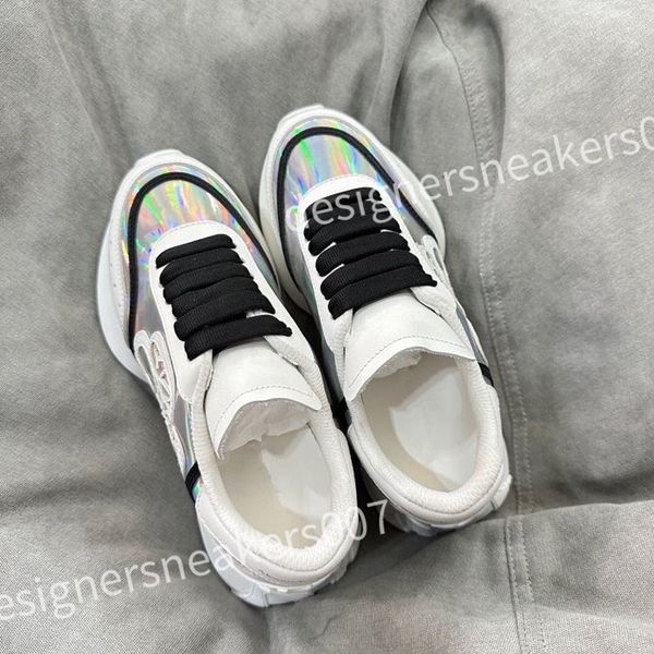 

new luxury designer women mens casual shoes fashion genuine leather mixed color woman trainers sneakers flats loafers female footwear xsd230, Black