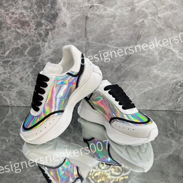 

2023 luxury designer women mens casual shoes fashion genuine leather mixed color woman trainers sneakers flats loafers female footwear xsd23, Black