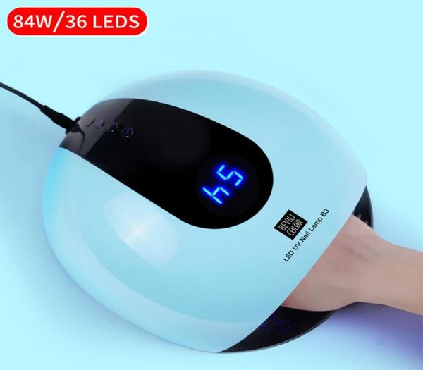 

80w uv led lamp for nails dryer 10s30s60s120s timer lcd display infrared sensing 36 leds uv lamp nail dryer manicure tool j19072965199