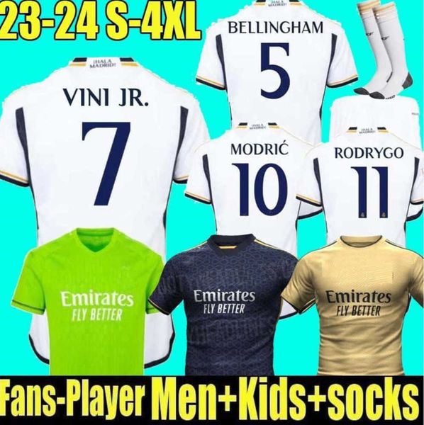 

benzema final soccer jerseys 22 23 24 fans player football shirt vini jr tchouameni modric valverde 2023 men kids real madrids kroos belling, White;black