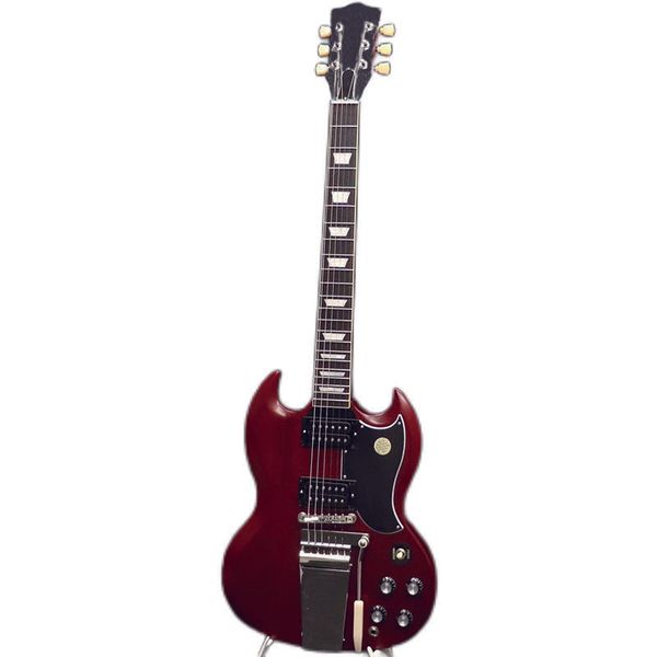 

electric guitar sg standard 61 faded maestro vibrola vintage cherry