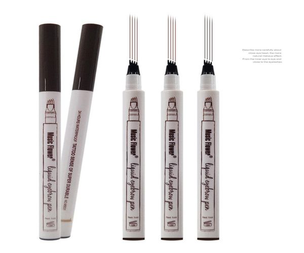 

longlasting music flower waterproof liquid eyebrow pencil 4 unique micro fork tip simulate raw eyebrows cosmetics 4 colodes avail9689430