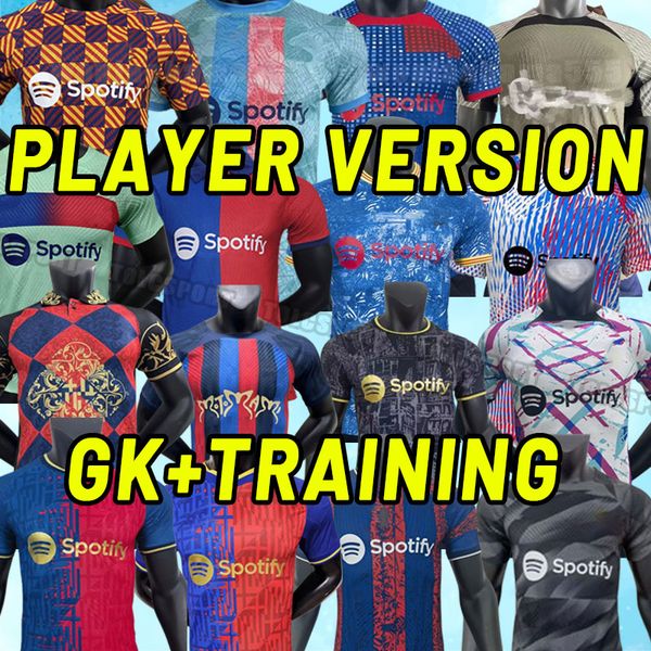 

player version pedri soccer jerseys kessie lewandowski adama gavi 23 24 ferran ansu fati 2023 2024 barcelonas dest football shirt dembele go, Black;yellow