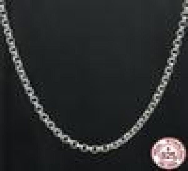 

100 s925 sterling silver necklace personalized fashion classic jewelry punk style sweater chain ball cross shape 2019 new gift9288296, Black