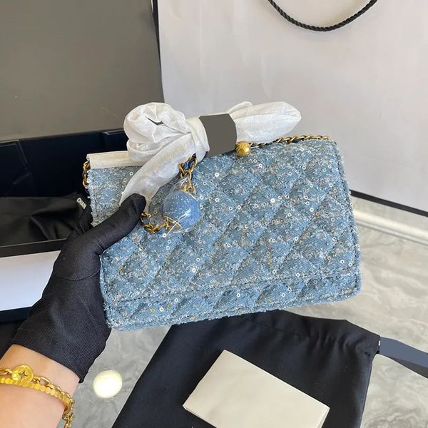 

designer shoulder bag classic mini clamshell chain purse quilted smash ball diagonal shoulder card holder designer tote ss french women deni