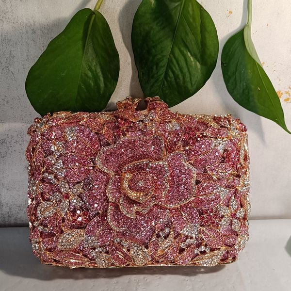 

evening bags 21 style flower bridal wedding pink floral clutches handbags and purses formal party clutch 230724