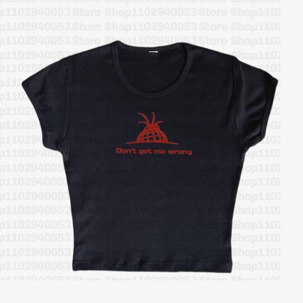 

womens tshirt gothic vintage white crop streetwear y2k clothes punk sweet emo girls tshirts 230724