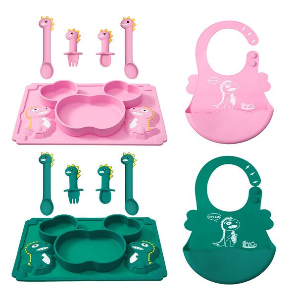 

cups dishes utensils 1set baby silicone dining bowls pumpkin shape tableware feeding bpa cartoon plates children dinner bowl 230724