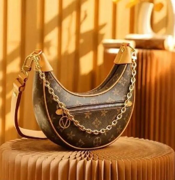 

over the moon welfare m81098 loop half-moon baguette handbags totes designer bags bag m81098 chain shouldbag crossbody tote luxurys high qua