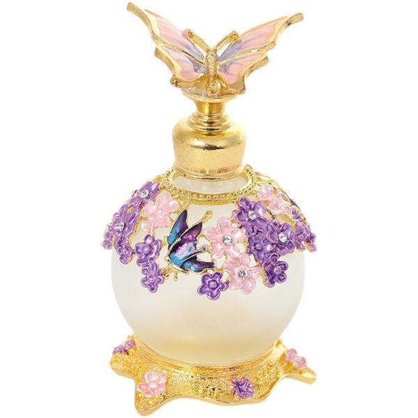 

mini gold color perfume bottles vintage glass empty dropper bottle of essential oil dubai style butterfly perfume bottle