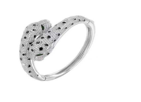 

double leopard head personality domineering women039s bracelet seiko luxurious dance bracelet giving gifts leopard bracelet6599448, Black