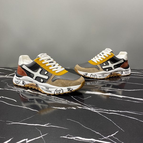 

dress shoes original premiata brand men's sneakers breathable running for men comfortable casual tennis summer women's 230721, Black