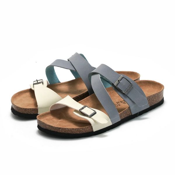 

slippers summer men women cork slipper casual beach nonslip outside nubuck leather slip on slides shoes sandals 230724, Black