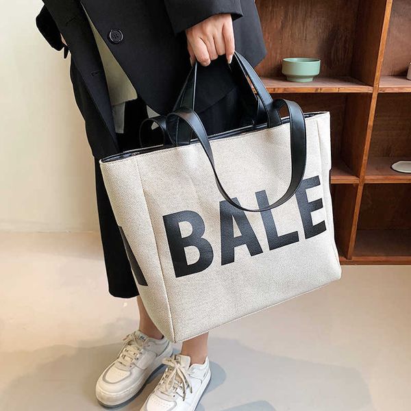 

tote bag women's new fashion letter shoulder bag minimalist and trendy handheld bag