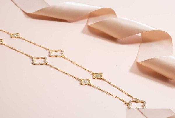 

pendant necklaces 2022 designer jewelry famous brands gold and diamonds clover 18k set necklace women drop delivery 20 crystalhome2601855, Silver