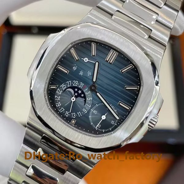

men watch 5712/1a 40mm cal.240 ps automatic mechanical dorsal translucency stainless sapphire crystal waterproof mens watch, Slivery;brown