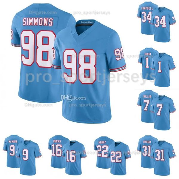 

deandre hopkins custom 2023 throwback football jersey derrick henry will levis jeffery simmons treylon burks ryan tannehill steve mcnair kev, Black;red