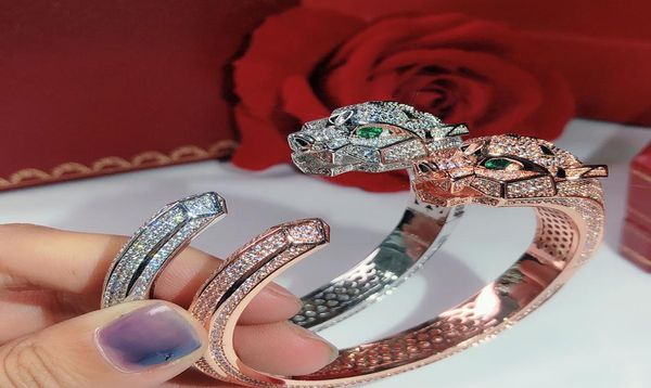 

personality domineering leopard bracelet bracelet money luxurious dance giving gifts golden total drilling brace3372359, Black