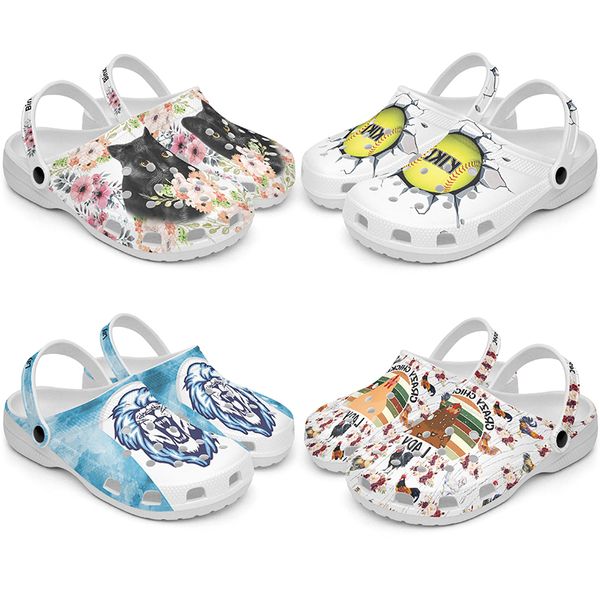 

customize your own slippers diy men women trainers clog black cat cow grid panda black white outdoor trainers sneakers 36-48