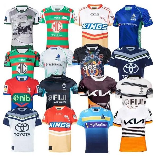 

2023 knights fijian drua rugby jerseys titans dolphins fiji south sydney rabbitohs home away heritage north queensland indigenous shirts siz, Black;gray