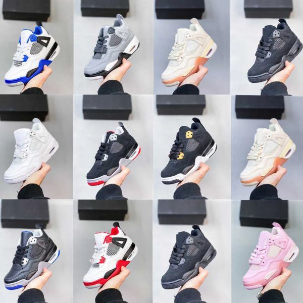 

sp sail infant kids basketball shoes cool grey royalty 4s toddler sneakers motorsports alternate big boys and gilrs trainers size 4y, Black