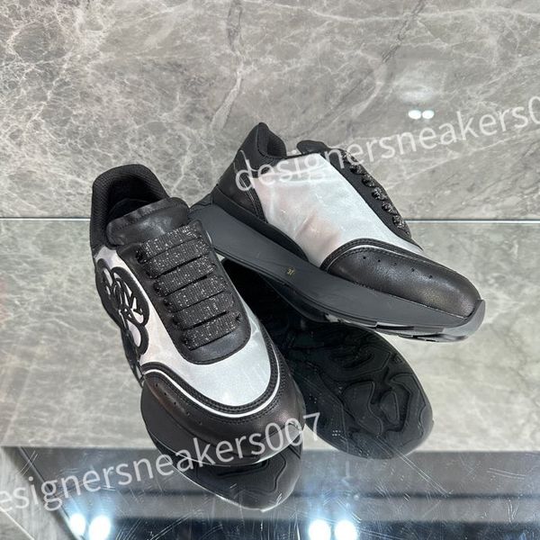 

new luxurys designer women mens casual shoe fashion genuine leather mixed color woman trainers sneakers flats loafers female footwear xsd230, Black