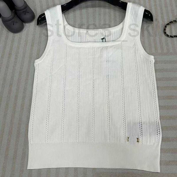 

women's tanks & camis designer celebrity knitted thin camisole, slender comfortable, white backed outwear vest 2023 pfn0