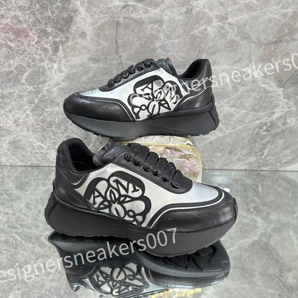 

2023 luxurys designer women mens casual shoe fashion genuine leather mixed color woman trainers sneakers flats loafers female footwear xsd23, Black