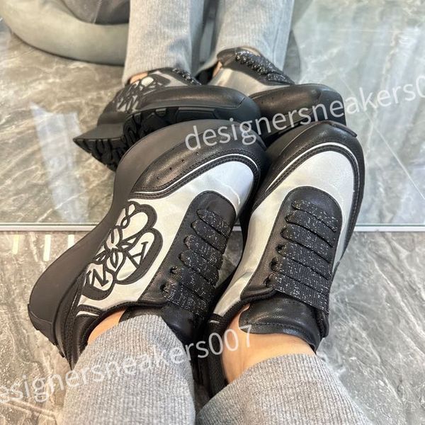 

luxurys designer women mens casual shoe fashion genuine leather mixed color woman trainers sneakers flats loafers female footwear xsd230403, Black