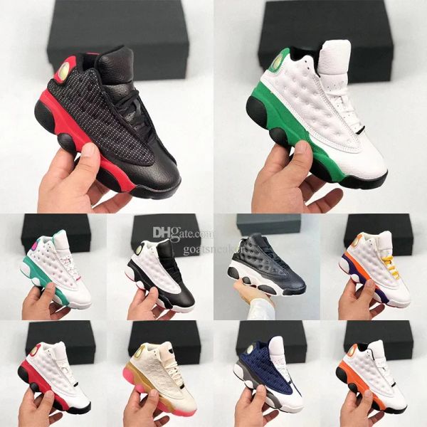 

jumpman 13 kids designer casual shoes children 13s basketball shoes obsidian del sol reverse toddlers jordon sports sneaker bred hyper royal, Black