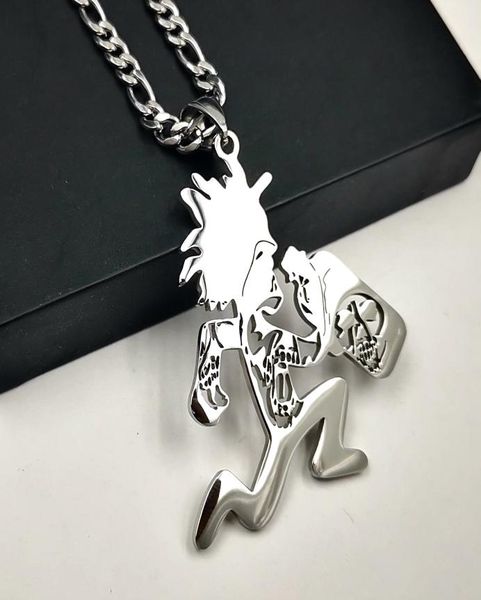 

new faygo hatchetman insane clown posse twiztid abk juggalo hell faces stainless steel figaro necklace 30inch1519005, Silver
