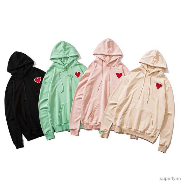 

hoodies oversized loose fit paris designer men sweater streetwear amis hip hop casual women long sleeve hoodie mens couple's swe h046, White;black