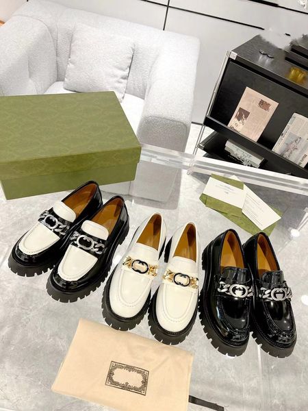 

luxury sandals metal leather loafers muller designer slipper womens shoes with buckle fashion princetown slippers brown casual mules flats s, Black
