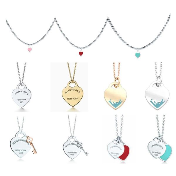 

heart necklace love necklaces custom pendant t necklace designer jewelry for women silver chain jewelrys designers birthday christmas gift w