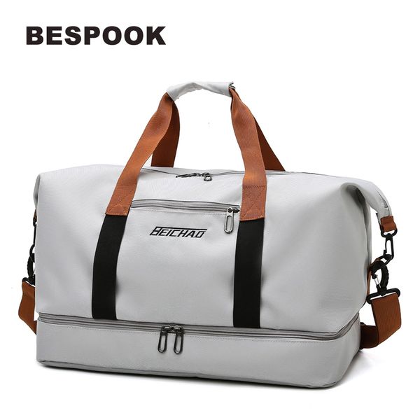 

duffel bag s travel luggage with shoe compartment large capacity duffle carry on handbag weekend tote for gym sports swimming 230724