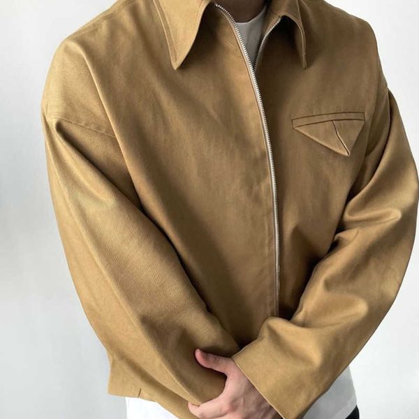 

high version men women jackets bv triangle pocket zipper coat luxury designer jacket long sleeved coats casual short jacket, Black;brown
