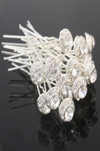 

2016 fashion jewelry clear crystal hair pins rhinestone diamante wedding bridal prom hair clip shippin dhl3900792, Golden;silver