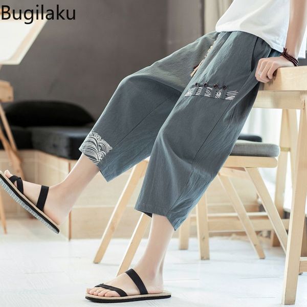 

men's pants bugilaku s summer casual loose retro beachwear thin harun shorts 230724, Black
