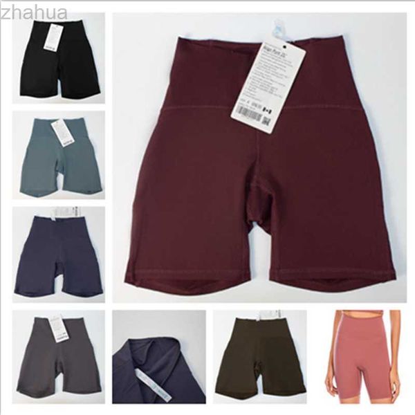 

lu-001 yoga shaping suit align women s sports high waist yoga shorts 4-point pants running fitness gym underwear workout leggings lulus lemo