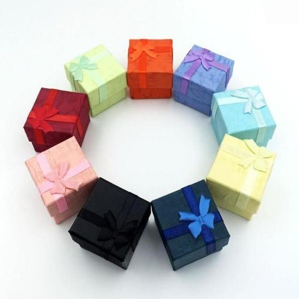 

favor bag whole multi colors jewelry box ring box earrings box 443 packing gift box7604530, Black;white
