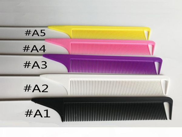 

whole 20 50pcs carbon fiber finetooth rat tail comb metal pin antistatic hair styling beauty tools1120087, Silver