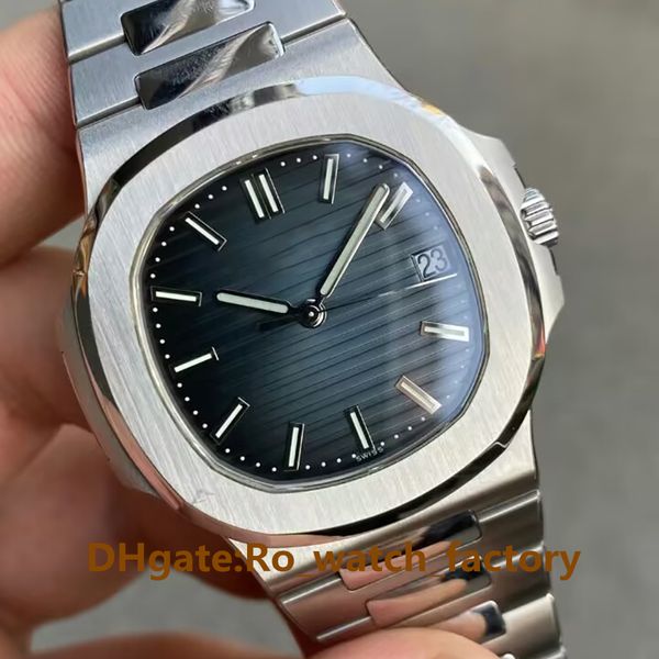 

men watch 5711/1a waterproof dial 40mm caliber movement mechanical automatic dorsal translucency stainless steel strap mens watch, Slivery;brown