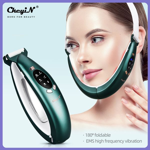 

face massager ems lifting belt beauty led pon therapy face slimming vibration massager reduce double chin anti wrinkle skin firming 230720
