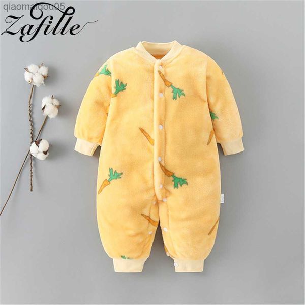 

zafille infant baby clothes winter plush overalls for children 0-18m baby's rompers boys girls jumpsuit flannel newborns pajamas l23071, Blue