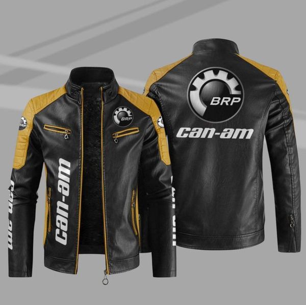 

men's jackets fashion vintage motorcycle men can-am motorcycle leather jacket male motorcycle embroidered bomber pu jacket 230721, Black;brown