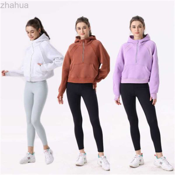 

ll women's yoga scuba half zip hoodie sports and leisure women's gym workout clothing yoga wear coat winter jackets long sleeve sp