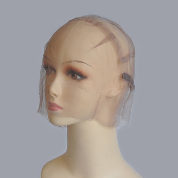 

wig caps full transparent swiss lace wig cap for making full lace wigs with adjustable strap custom your own style hairnet 230724, Black;brown