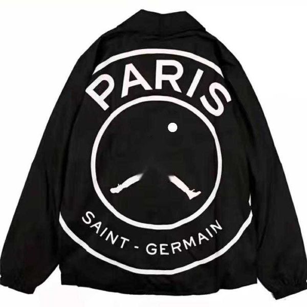 

mens football sportswear designer jacket jumpman printed zipper jackets men women casual windproof sports training clothes, Black;brown