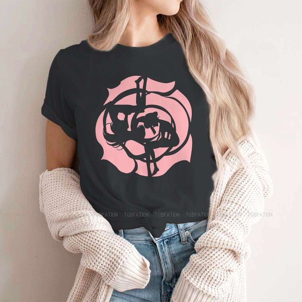 

womens tshirt utena o neck rose fabric basic t shirt womans design 230724, White